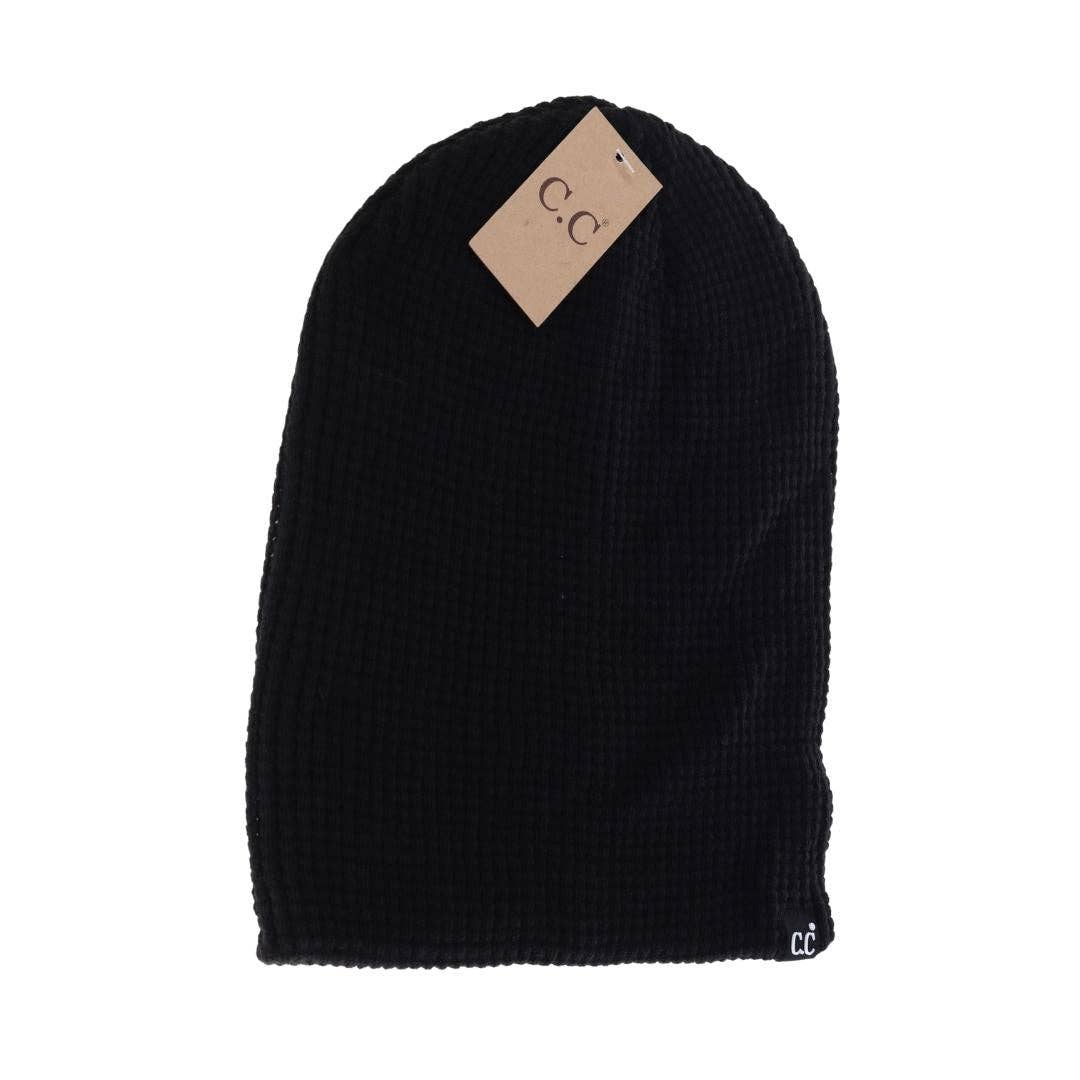 Waffle Knit  Slouchy C.C. Beanie