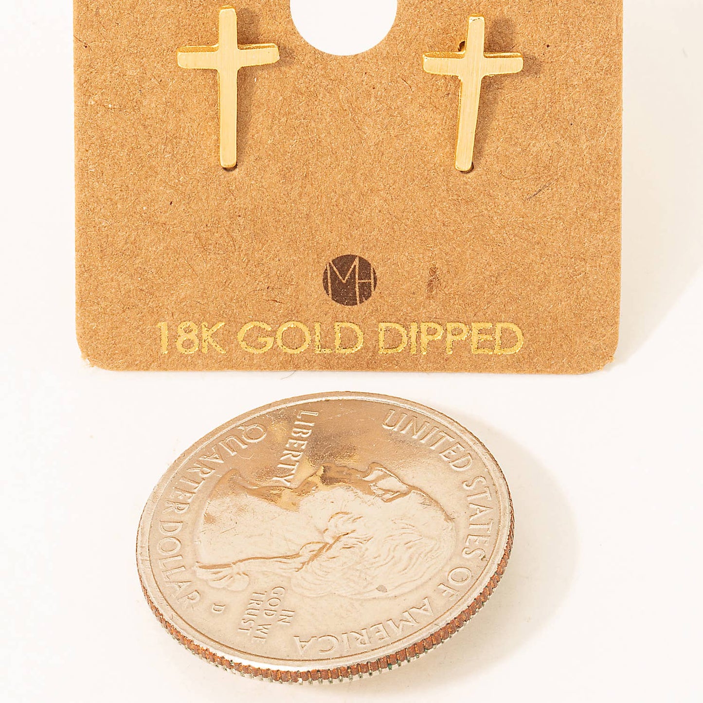 Mini Cross Post Stud Earrings