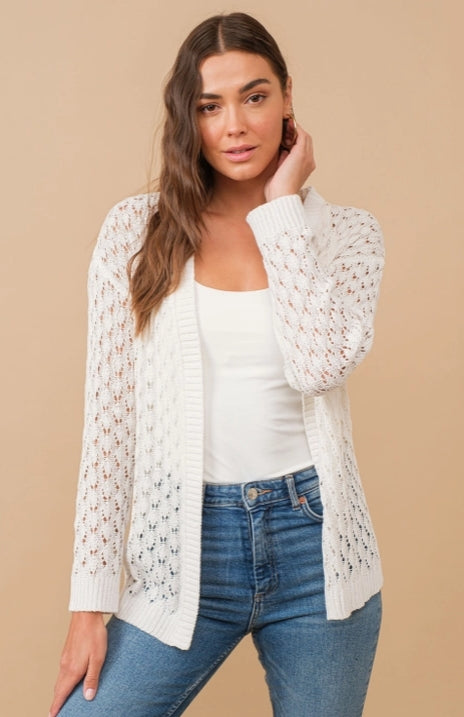 White Knit Cardigan