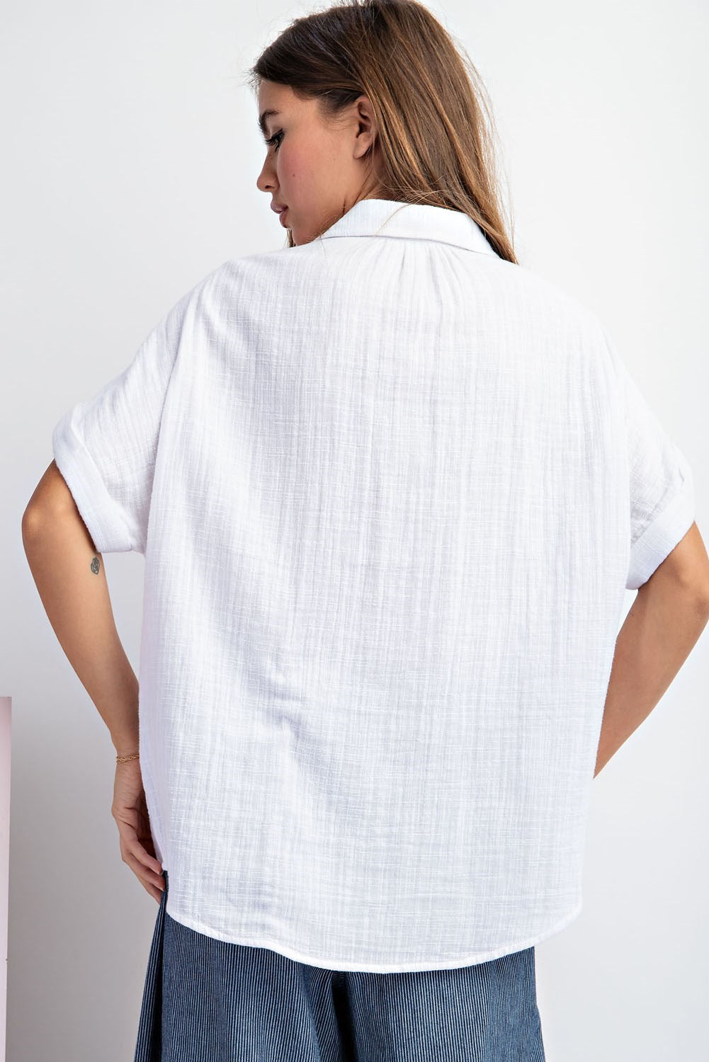 Gauze Button Down Shirt